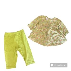 🟢CARTER’S: Girl size 9-12 months, music note theme blouse w/matching leggings🟢